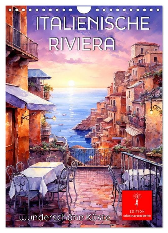 Produktbild: Italienische Riviera - wundersch&ouml;ne K&uuml;ste (Wandkalender 2026 DIN A4 hoch), CALVENDO Monatskalender
