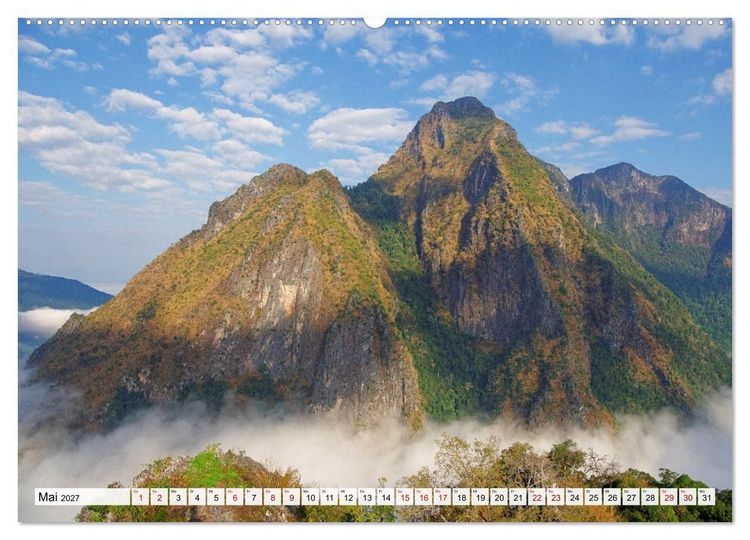 Produktbild: Bekanntes und Unbekanntes Laos (Wandkalender 2027 DIN A2 quer), CALVENDO Monatskalender