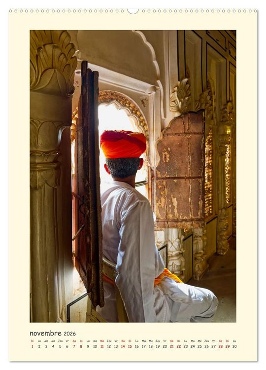 Produktbild: INDE pays aux couleurs &eacute;blouissantes (Calendrier mural 2026 DIN A2 horizontal) calendrier de bureau