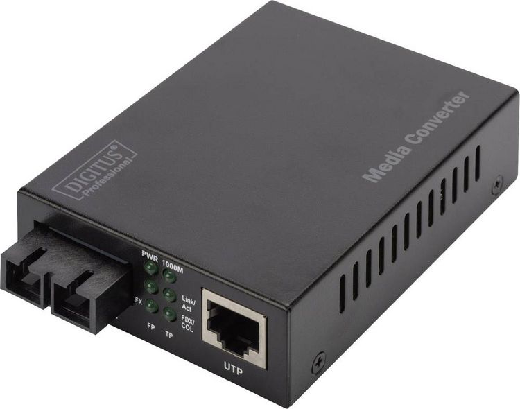 Produktbild: Digitus DN-82120-1 LAN, SC Duplex Netzwerk-Medienkonverter 1 GBit/s