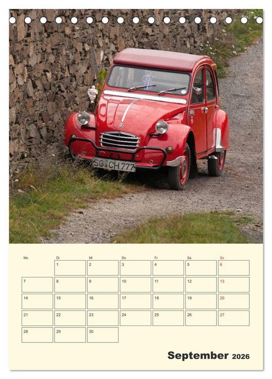 Produktbild: Citro&euml;n 2CV - Lebensart Ente (Tischkalender 2026 DIN A5 hoch), CALVENDO Monatskalender
