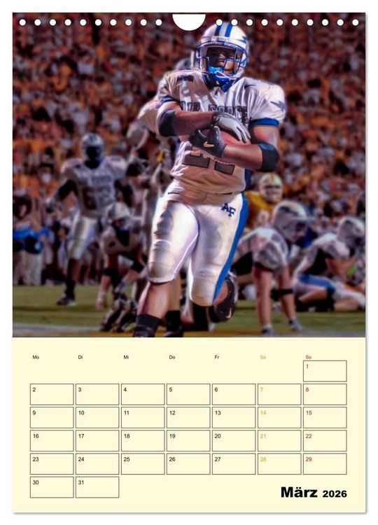 Produktbild: American Football, Team-Arbeit (Wandkalender 2026 DIN A4 hoch), CALVENDO Monatskalender