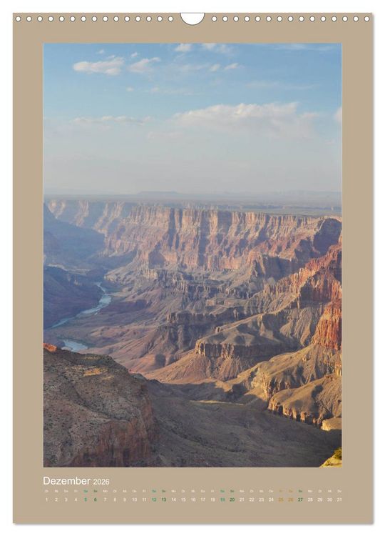 Produktbild: Erlebe mit mir den Grand Canyon (Wandkalender 2026 DIN A3 hoch), CALVENDO Monatskalender
