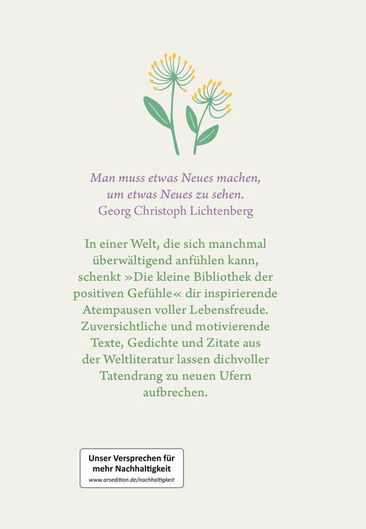Produktbild: Die kleine Bibliothek der positiven Gef&uuml;hle: Neubeginn