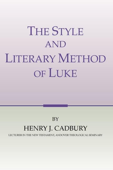 Produktbild: The Style and Literary Method of Luke