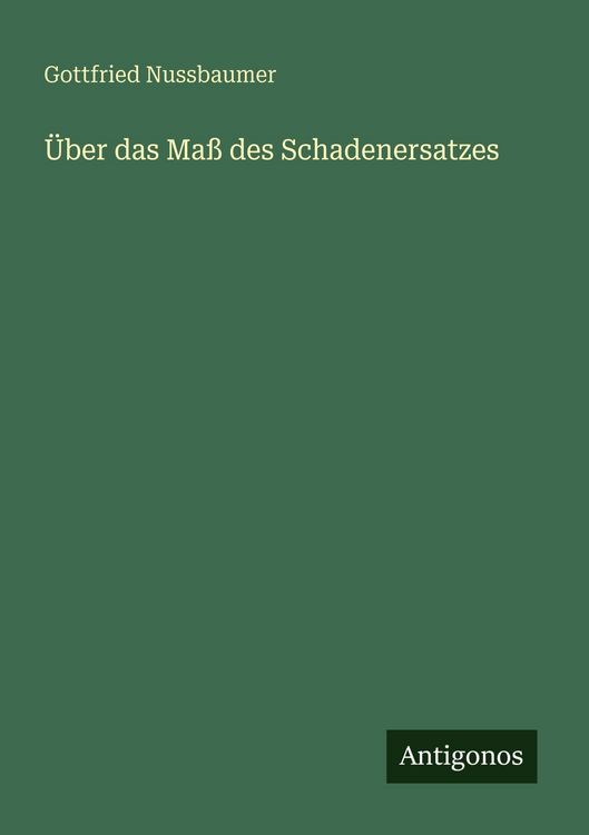 Produktbild: &Uuml;ber das Ma&szlig; des Schadenersatzes