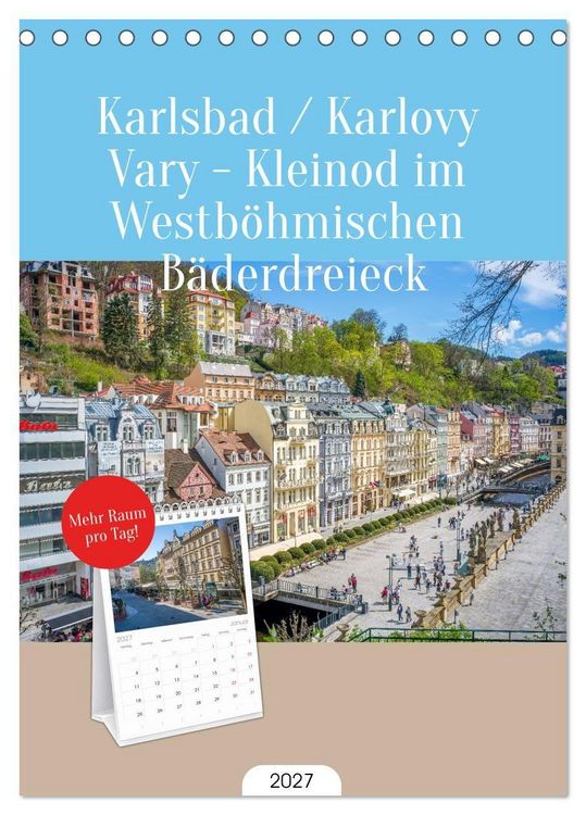 Produktbild: Tischplaner 2027 - Karlsbad / Karlovy Vary - Kleinod im Westb&ouml;hmischen B&auml;derdreieck (A5 Tischkalender zum Aufstellen) CALVENDO