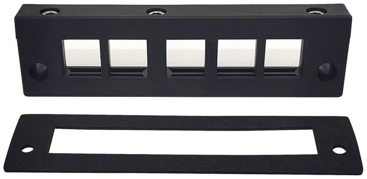 Produktbild: TRU COMPONENTS DVK-W5 Kabeleinf&uuml;hrungsleiste Klemm-&Oslash; (max.) 16mm Polyamid Schwarz 1St.