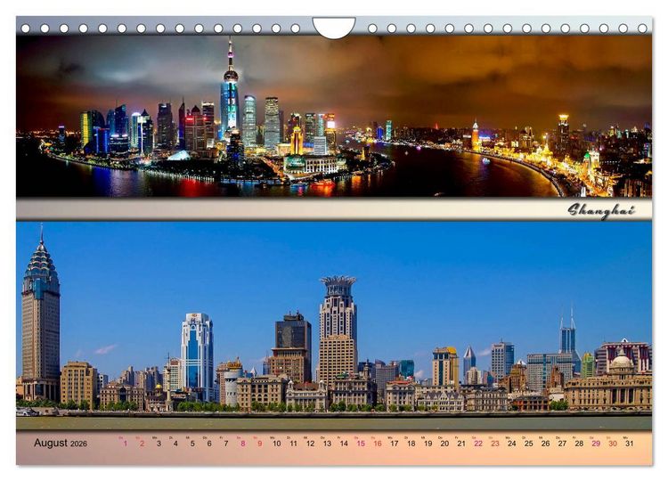 Produktbild: St&auml;dte der Welt, Panoramen (Wandkalender 2026 DIN A4 quer), CALVENDO Monatskalender
