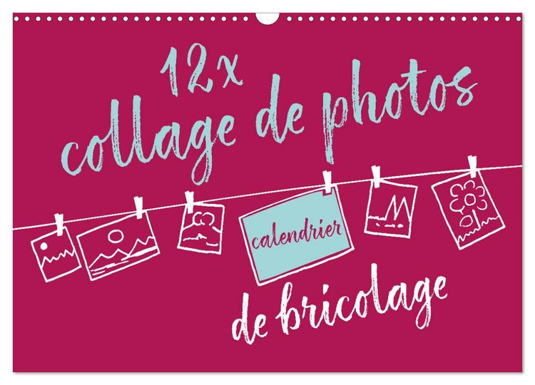 Produktbild: 12 x collage de photos - calendrier de bricolage (Calendrier mural 2026 DIN A3 vertical), CALVENDO calendrier mensuel