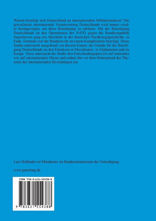 Produktbild: Die politischen Entscheidungsprozesse bei Auslandseins&auml;tzen der Bundeswehr 1999-2003