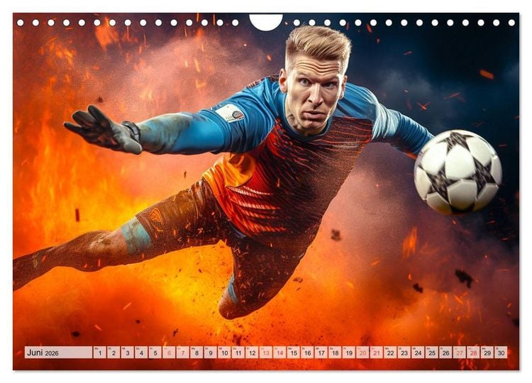 Produktbild: Fussball - Tormann in Aktion (Wandkalender 2026 DIN A4 quer), CALVENDO Monatskalender