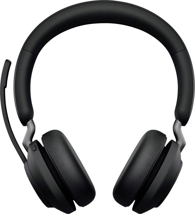 Produktbild: Jabra Evolve2 65 MS On Ear Headset Bluetooth&reg; Stereo Schwarz Lautst&auml;rkeregelung, Batterieladeanzeige, Mikrofon-Stummschaltung Telefon