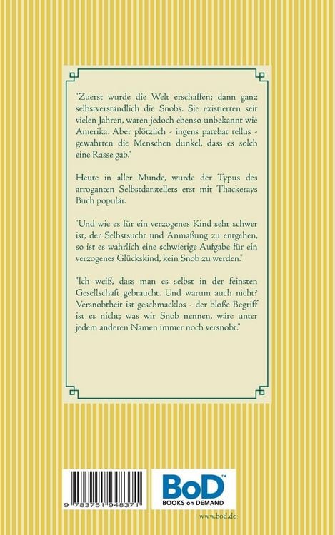 Produktbild: Das Buch der Snobs
