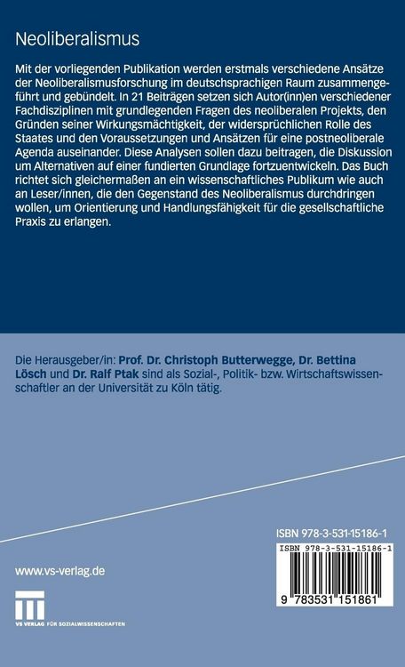 Produktbild: Neoliberalismus