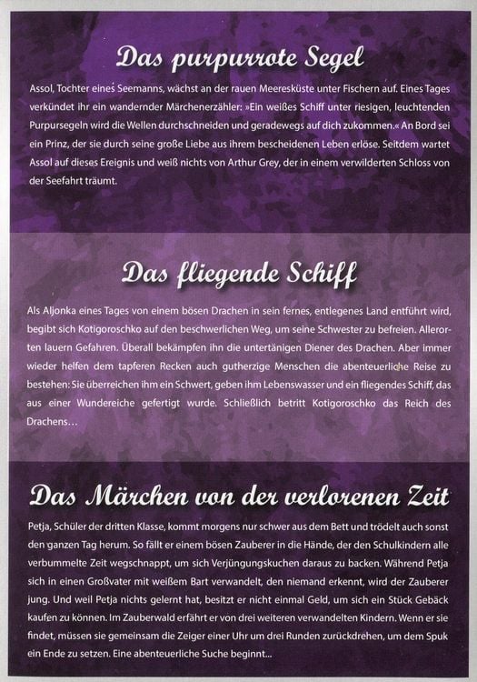 Produktbild: Russische M&auml;rchen Collection 4 - Das purpurrote Segel / Das fliegende Schiff / Das M&auml;rchen von der verlorenen Zeit [3 DVDs]