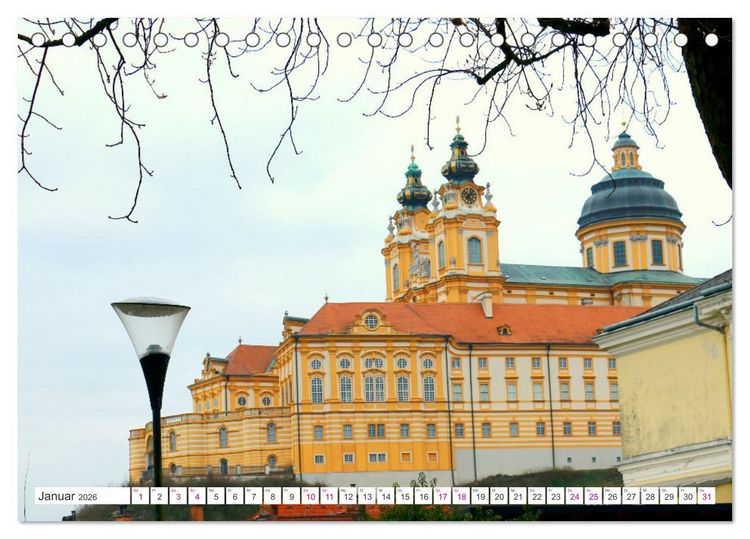 Produktbild: Ansichten vom Stift in Melk (Tischkalender 2026 DIN A5 quer), CALVENDO Monatskalender