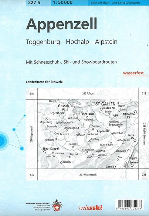 Produktbild: Swisstopo 1 : 50 000 Appenzell Ski