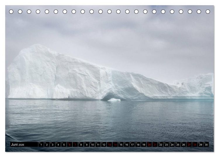 Produktbild: GR&Ouml;NLAND Eisfjord und Diskobucht (Tischkalender 2026 DIN A5 quer), CALVENDO Monatskalender