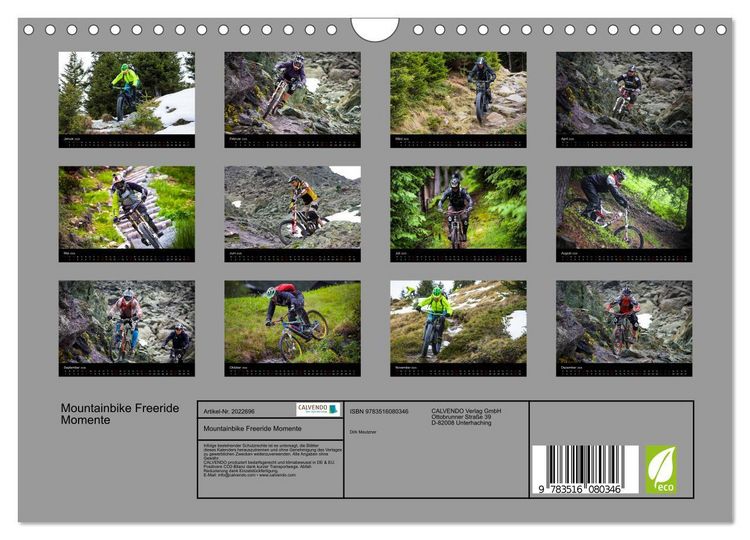 Produktbild: Mountainbike Freeride Momente (Wandkalender 2026 DIN A4 quer), CALVENDO Monatskalender