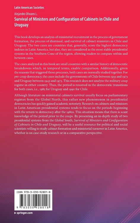 Produktbild: Survival of Ministers and Configuration of Cabinets in Chile and Uruguay