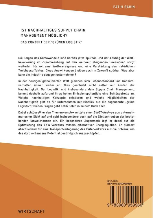 Produktbild: Ist nachhaltiges Supply Chain Management m&ouml;glich? Das Konzept der "gr&uuml;nen Logistik"