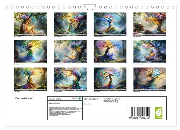 Produktbild: Baumvisionen (Wandkalender 2026 DIN A4 quer), CALVENDO Monatskalender