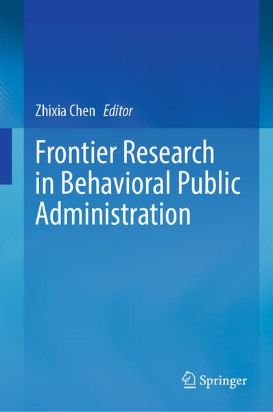 Produktbild: Frontier Research in Behavioral Public Administration
