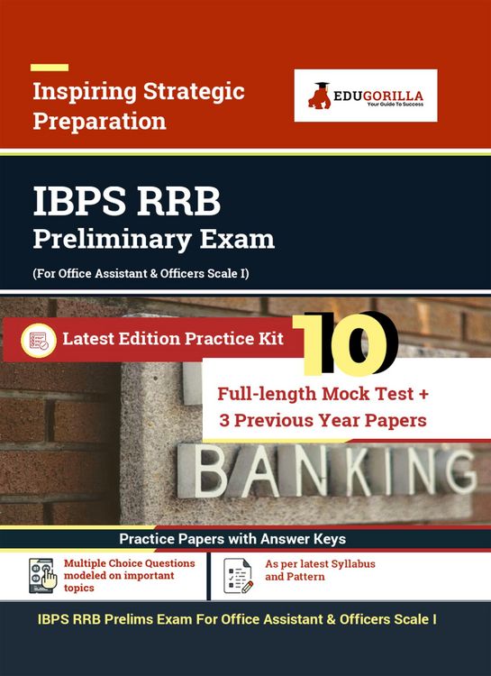 Produktbild: IBPS RRB (Prelims) Recruitment Exam | 1000+ Objective Questions | Practice Sets By EduGorilla Prep Experts