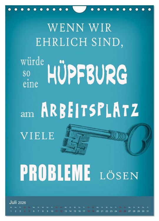 Produktbild: B&uuml;ro und so ... (Wandkalender 2026 DIN A4 hoch), CALVENDO Monatskalender