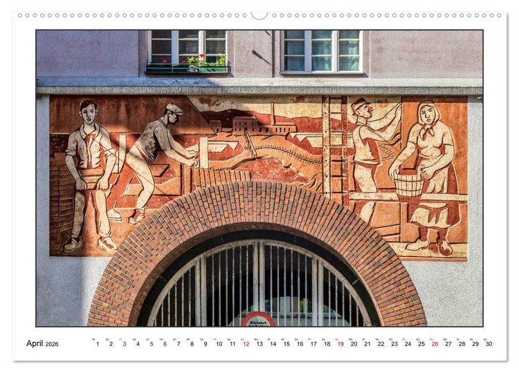 Produktbild: Fassadenkunst im Roten Wien (Wandkalender 2026 DIN A2 quer), CALVENDO Monatskalender