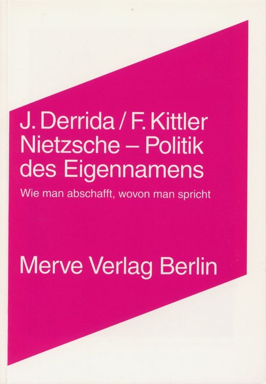 Produktbild: Nietzsche - Politik des Eigennamens