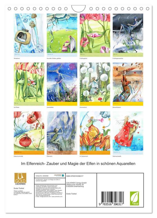 Produktbild: Im Elfenreich- Zauber und Magie der Elfen in sch&ouml;nen Aquarellen (Wandkalender 2026 DIN A4 hoch), CALVENDO Monatskalender