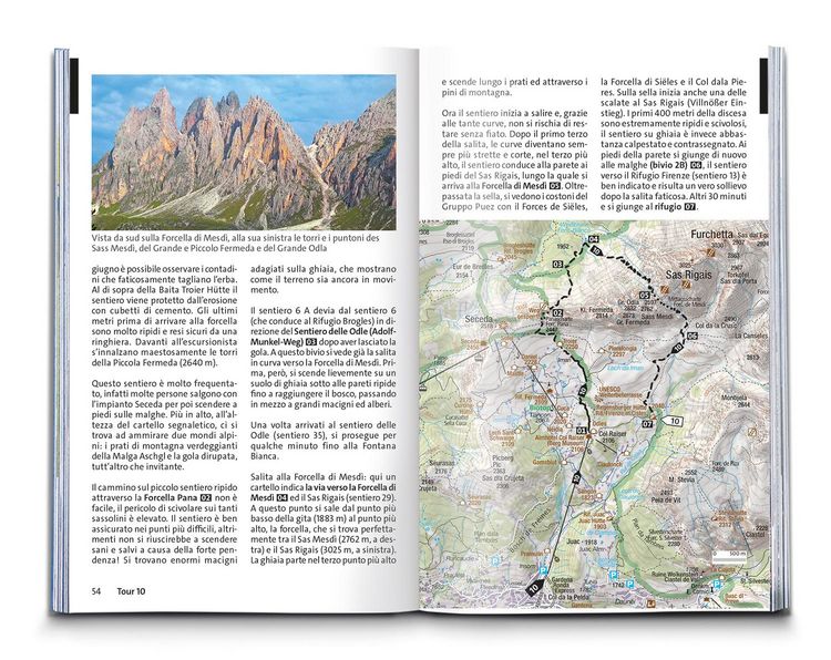 Produktbild: KOMPASS guida escursionistica Val Gardena, Val di Funes, Alpe di Siusi, 55 itinerari