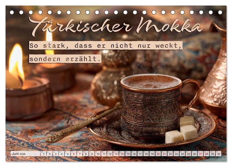 Produktbild: Kaffeemagie - Ein Jahr voller Genussmomente (Tischkalender 2026 DIN A5 quer), CALVENDO Monatskalender