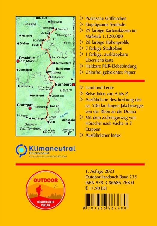 Produktbild: Jakobsweg von der Rh&ouml;n an die Donau