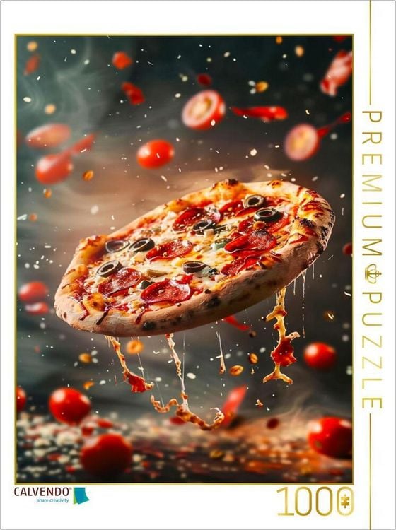 Produktbild: CALVENDO Puzzle Pizza | 1000 Teile Lege-Gr&ouml;&szlig;e 64x48cm Foto-Puzzle f&uuml;r gl&uuml;ckliche Stunden