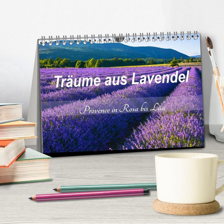 Produktbild: Tr&auml;ume aus Lavendel, Provence in Rosa bis Lila (Tischkalender 2026 DIN A5 quer), CALVENDO Monatskalender