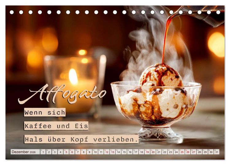 Produktbild: Kaffeemagie - Ein Jahr voller Genussmomente (Tischkalender 2026 DIN A5 quer), CALVENDO Monatskalender