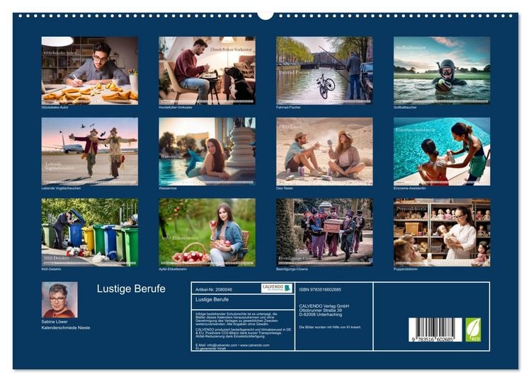 Produktbild: Lustige Berufe (hochwertiger Premium Wandkalender 2026 DIN A2 quer), Kunstdruck in Hochglanz