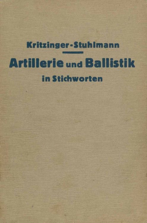Produktbild: Artillerie und Ballistik in Stichworten