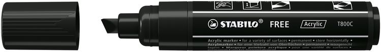 Produktbild: STABILO Acrylmarker, FREE Acrylic T800C, Strichbreite 4-10 mm, schwarz
