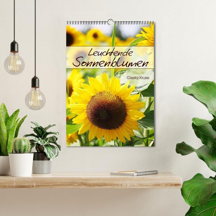 Produktbild: Leuchtende Sonnenblumen (Wandkalender 2026 DIN A3 hoch), CALVENDO Monatskalender