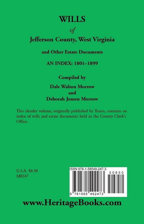 Produktbild: Wills of Jefferson County, West Virginia, 1801-1899