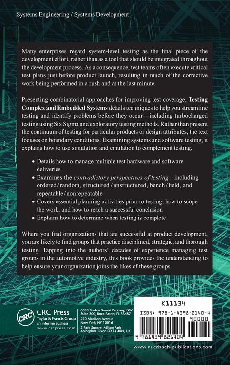 Produktbild: Testing Complex and Embedded Systems