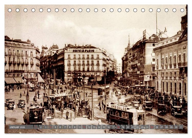 Produktbild: Erinnerungen an das alte Madrid (Tischkalender 2026 DIN A5 quer), CALVENDO Monatskalender