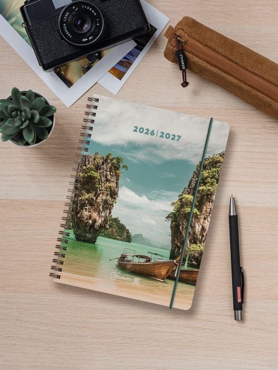 Produktbild: Sch&uuml;lerkalender 2026/2027 "Tropical" | A5, Kunststoff