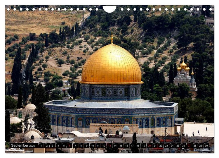 Produktbild: Jerusalem. The Holy City of three religions (Wall Calendar 2026 DIN A4 landscape), CALVENDO 12 Month Wall Calendar