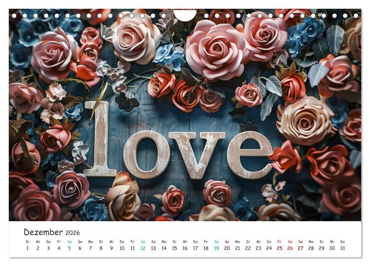 Produktbild: Die Melodie der Liebe (Wandkalender 2026 DIN A4 quer), CALVENDO Monatskalender