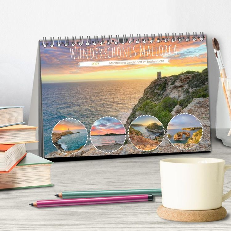 Produktbild: Wundersch&ouml;nes Mallorca (Tischkalender 2027 DIN A5 quer), CALVENDO Monatskalender